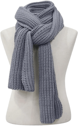 NEOSAN Women Men Winter Thick Cable Knit Wrap Chunky Warm Scarf Hor Light Grey