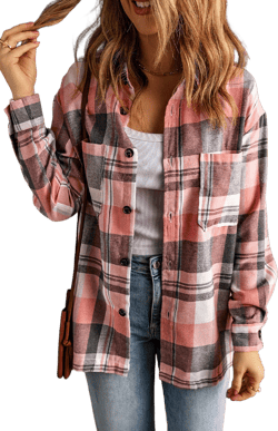 Plaid Dropped Shoulder Longline Shirt