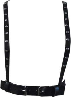 Black Leather Chest Harness Vest Gothic Body Waist Belt Punk Chain Bra Harajuku Straps Rave Dress Party Accessory for Women Girls