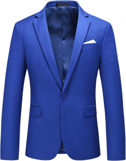 Mens Blazer Slim Fit Sport Coats 26 Colors Suit Jacket for Daily Business and Prom Party Royal Blue 34
