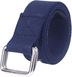 Casual Men Canvas Belt Double Lock up Metal Buckle Colorful Waistband for Women (Size : 140cm, Color : Blue)