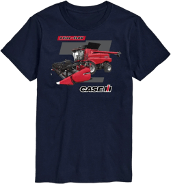 Vintage Farmall Cream On Dark - Men's Short Sleeve Graphic T-Shirt Large Navy