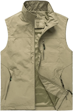 Spring Summer Breathable Many Pockets Vest Men Outdoors Photographer Tactical Pocket Waistcoat X-Large Khaki