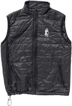 100 miles black nylon quilted vest