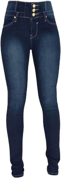 Andongnywell Women's high-Rise Slim-fit Stretch Plus Size Jeans High Waisted Sexy Skinny Denim Pants Trousers Small Dark Blue E