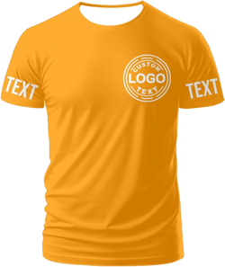 Custom T Shirts for Men Women Personalized Custom Tshirts Customized Tshirts Tee Customized Gifts Add Logo Photo Text Orange 3X-Large