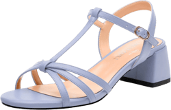 Amazon.com | MISEZOXI Womens Block Heel Sandals, Open Toe Low Chunky Heel T-strap Sandals for Women, Ankle Strap Sandals with Buckle, Comfort Strappy Sandals 2" | Heeled Sandals