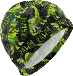 Swimming Cap Unisex Adult Swim Cap for Men Women Polyester Funny Animal Pattern Grunge Dinosaur on Dark 10*7.87 inch