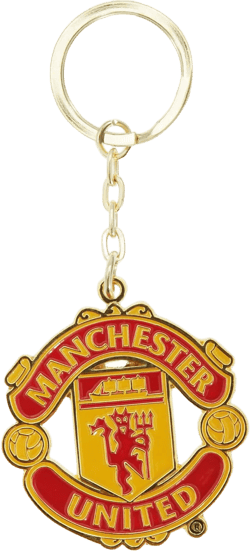Manchester United FC Official Metal Soccer/Football Crest Keyring (One Size) (Red)