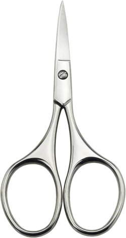 Nose Hair Trimmer Scissors-3.4' Round Tip Scissors For Ear Eyebrow Beard Mustache Trimming - Multi Purpose Round Personal Beauty Hair Care Tool For Men Women And Baby (Silver Curved Blades)