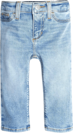 Gerber Baby Toddler Straight Leg Stretch Denim Jeans 12 Months Infant Light Blue