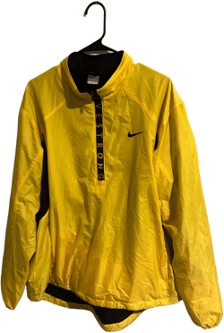 Nike LIVESTRONG Windbreaker Lightweight Jacket Yellow & Black Trim Mens Size Xl