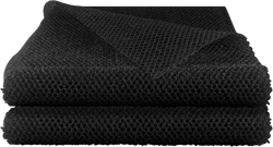 2 Pack African Net Sponge, 8 * 25 Inches Bath Sponge, African Exfoliating Net Long, Wash Cloths, Body Scrubber Net for Skin Smoother (Black)