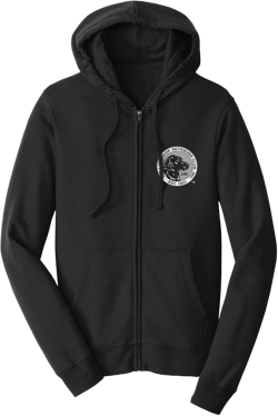 LRC Left Chest Black & White Logo - Adult Unisex Full-Zip Hoodie Sweatshirt