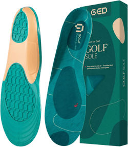 Golf Shoe Insoles for Women - GED Sports Insoles for Arch Support, Plantar Fasciitis and Athletics - Extra Cushioning, Increase Stability, Balance, Precision Swings, Reduced Foot Fatigue （US 8-8.5） Golf Sole Women（US 8-8.5）