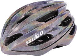 SQUALO Tango Bike Helmet for Men Women Youth, Bicycle Helmets with Fiber LED Light Adjustment Dial Unisex Adults Cycling Helmet for Urban Commuter Mountain Road Biker Large (22.83 - 24.41 inches) Reflective Iridescent