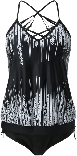 Swimsuits for Women Loose Fit Floral Printed Two Piece Bathing Suits Plus Size Swimwear Bikini Set