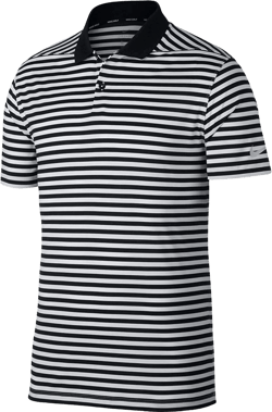Nike Men's Dri-FIT Victory Stripe Golf Polo XX-Large Black/Grey/White
