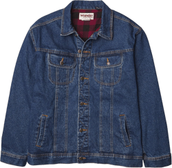 Wrangler Men's Rugged Wear Flannel Lined Denim Jacket Antique Navy XX-Large