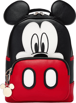 Disney Backpack For Women | Mickey Mouse Backpack With Keychain | Cute Mini Backpacks | Womens Bag | One Size Black
