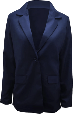 YMING Womens Casual Lapel Long Sleeve Blazer Open Front Work Jackets Button Solid Color Office Cardigan with Pockets 4X-Large Navy Blue