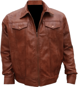 Real Lambskin Brown Jacket - Gennuine Leather Distressed Brown Classic Vintage Style Jacket for Men Small Distressed Brown