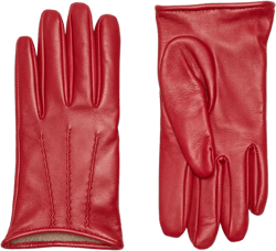 Cashmere-Lined Short Leather Gloves