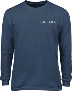 Salt Life Boy's Grouper Flag Youth Long Sleeve Tee X-Large Washed Navy
