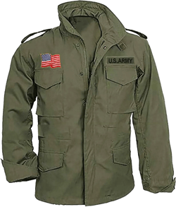 John Rambo First Blood Sylvester Stallone M65 Military US Army Olive Green Cotton Coat Jacket XX-Large Olive Green