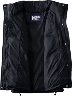 Lands' End Women's Plus Size Max 600 Down Puffer Vest - 3X - Black