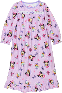 Disney Minnie Mouse Toddler Girls Granny Gown Nightgown 2T Purple