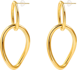 18K Gold Drop Dangle Earrings for Women Geometric Circle Paper Clip Chain Dangle Earrings Dainty Vintage Twist Woven Post Earrings 4-Infinity