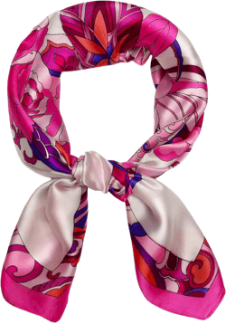 27.5'' Silk Feeling Scarf Medium Square Satin Head Neck Scarf for Women Hair Sleeping at Night 16-pink