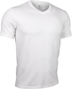 Mens V-Neck Tee in White