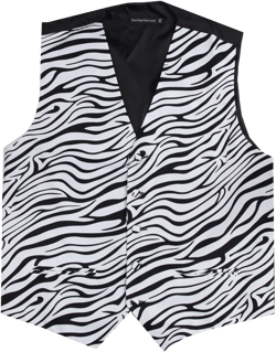 Mens Animal Print Tuxedo Vest Leopard Tiger Zebra Cheetah Prom Formal Wear