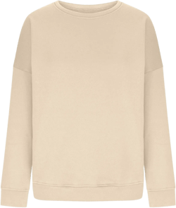 Oversized Crewneck Sweatshirts Women Loose Fit Drop Shoulder FLeece Hoodie Preppy Casual Long Sleeve Pullover Sweaters P006-beige Medium