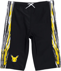 Pokemon Pikachu Little Boys UPF 50+ Swim Jammers Swimsuit Black / Yellow 7