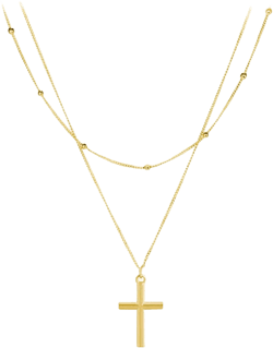 Charm Necklace for Women Summer Beachy Seashell Necklaces Dainty Gold Paperclip Chain Necklace Trendy Heart Star Bow Shell Charm Necklaces Beach Jewelry for Women Summer Vacation Z:Layered Cross Necklace