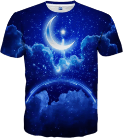Hgvoetty Unisex 3D Print Shirts Colorful Space Graphic Tees for Men Women Teens Medium Ly-blue