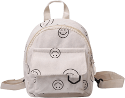 Small Backpack Purse Cute Mini Corduroy Bookbag Toddler Backpack School Bags for Women Girls Boys Teens Kids (beige) Beige