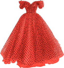 Xijun Vintage Polka Dots Tulle Prom Dresses for Women Off The Shoulder Formal Party Gowns 4 Red