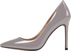 SAMMITOP Women's Classic Fashion Stiletto Pointed Toe 10CM High Heel Dress Pump Shoes 13 Grey