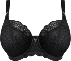 Elomi Women's Brianna Underwire Padded Half-Cup Bra 32H Black