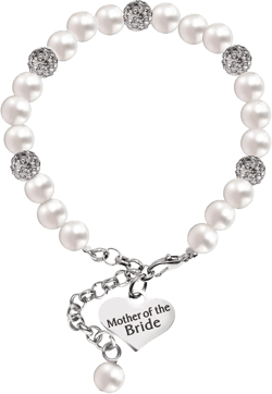LParkin Mother of the Bride Gifts Pearl Bracelet Wedding Gift for Mom Mother in Law Jewelry