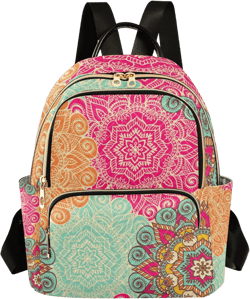 Vintage Bohemian Boho Backpack Purse for Women Fashion Ladies Shoulder Bags Travel Bag with Strap Handbag Lady Purse,S 19-bohoo Small