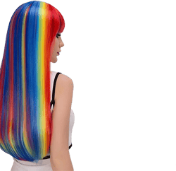 20 Pieces Colored Party Highlights Clip in Hair Extensions Women Girls 22 Inches Long Straight Colored Daily Party Rainbow Festivals Hair Accessories