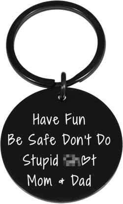 Back to School Supplies First Day of Sign for Teens Girls Boys Funny Fathers Day Giftss for Son from Mom Dad Funny Don't Do Stupid Sh t Keychain Christmas Stocking Stuffers for Kids Teens Boys