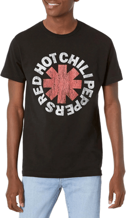 Red Hot Chili Peppers Men's Standard Classic Asterisk T-Shirt Medium Black