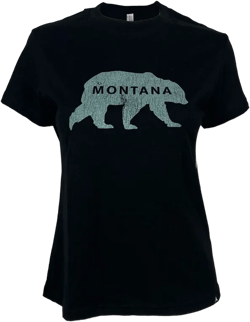Montana Bear Womens Marias T-Shirt ~ Black