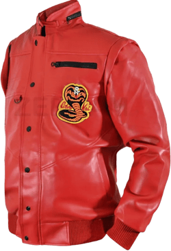 Men's Premium Faux Leather Bomber Jacket with Patches, Trendy Outerwear, Zipper Closure, Classic & Stylish Fashion Jacket 5X-Large Red
